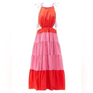 STAUD Red and Pink Dress